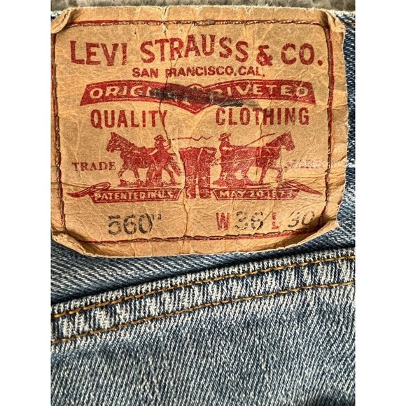 Levis 560 Mens Comfort Fit Tapered Jeans Size 36x30 (ACTUAL 34x28.5) USA Classic - Picture 3 of 16